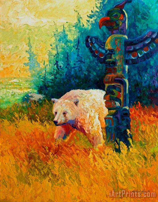 Marion Rose Kindred Spirits - Kermode Spirit Bear Art Painting