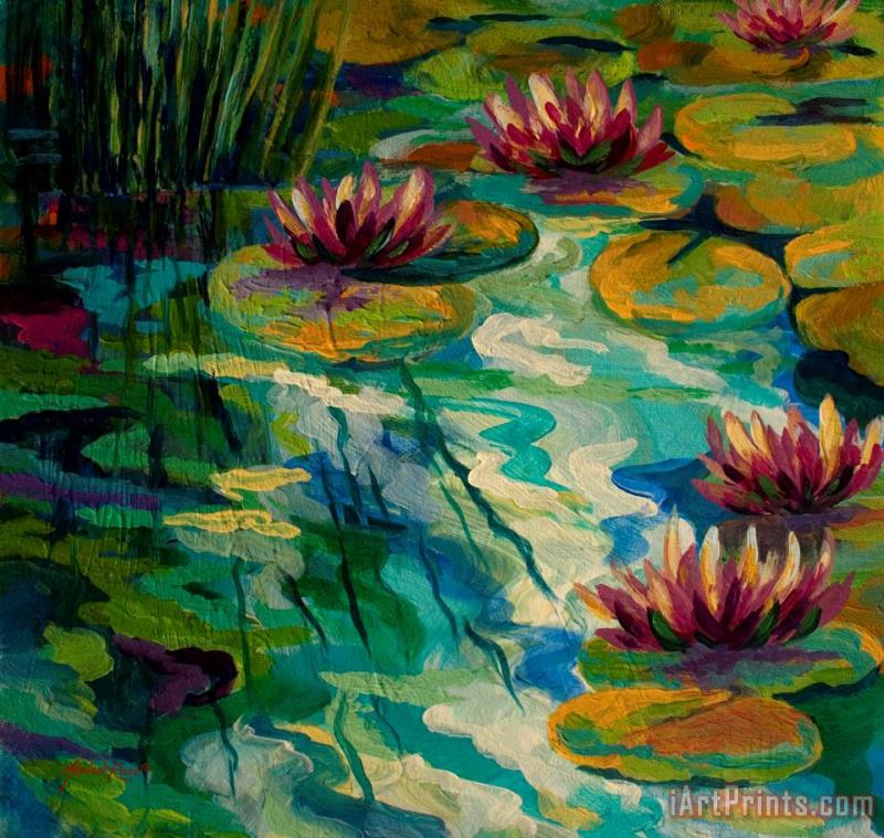 Marion Rose Lily Pond II Art Painting