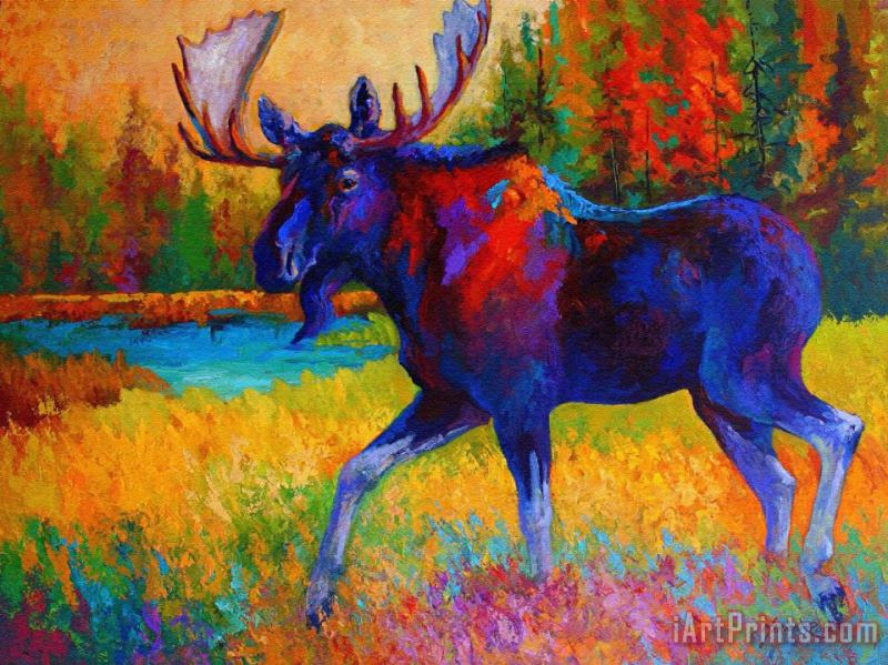 Marion Rose Majestic Monarch - Moose Art Painting