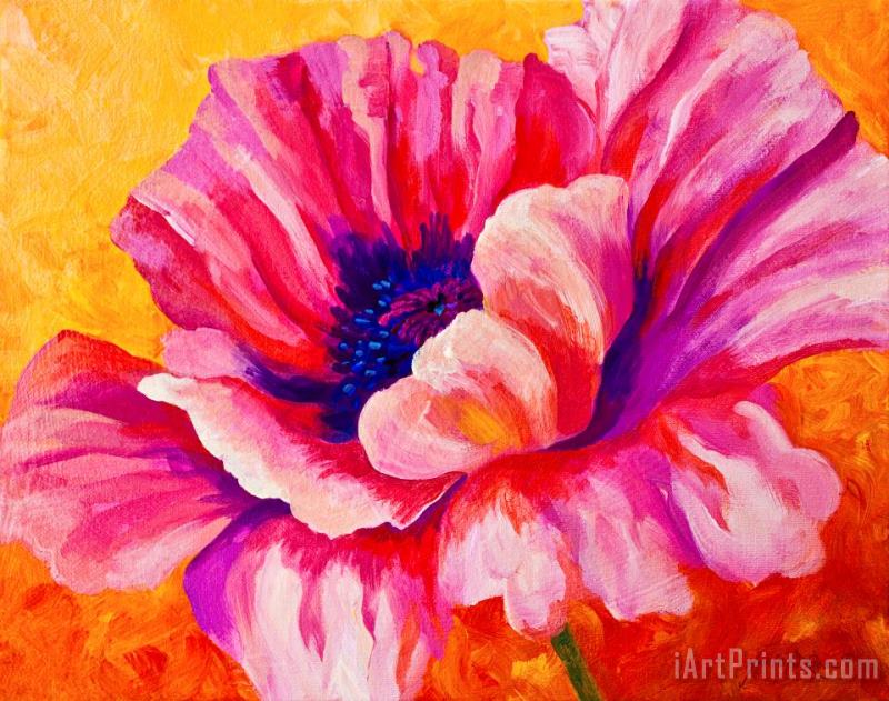 Marion Rose Pink Poppy Art Painting