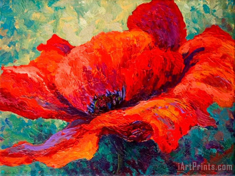 Marion Rose Red Poppy III Art Painting