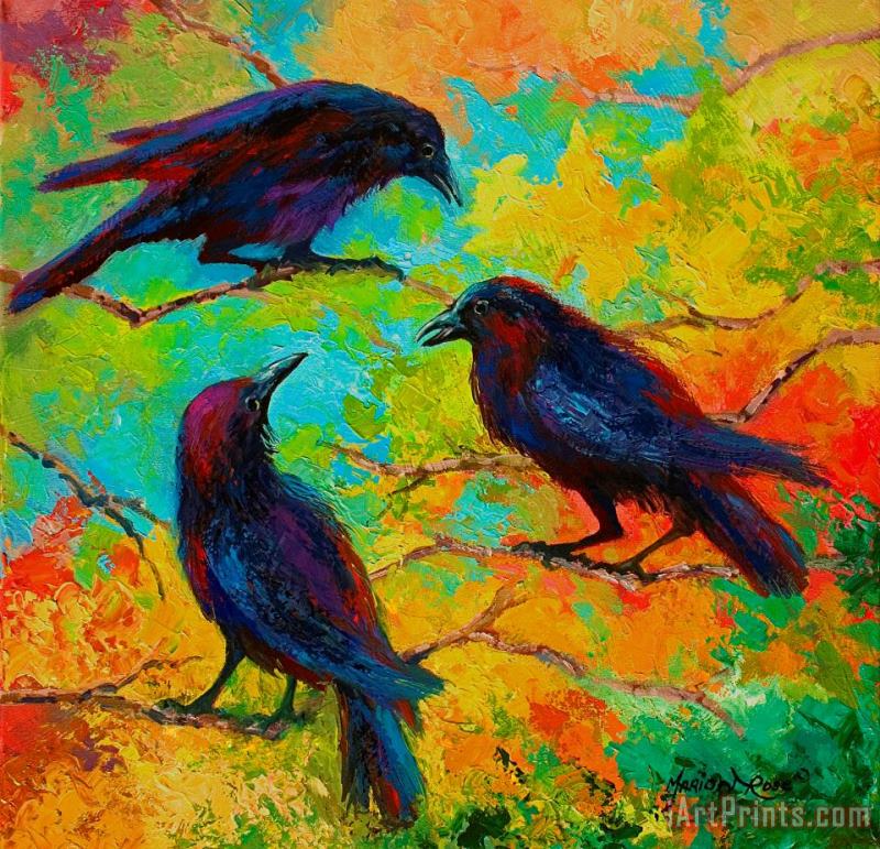 Marion Rose Roundtable Discussion - Crows Art Painting