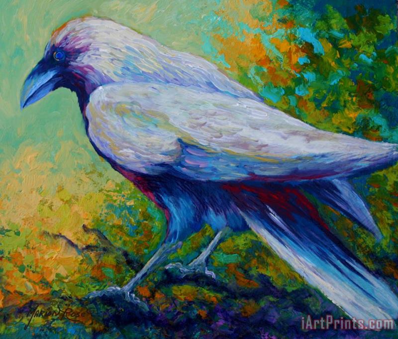 Spirit Raven painting - Marion Rose Spirit Raven Art Print