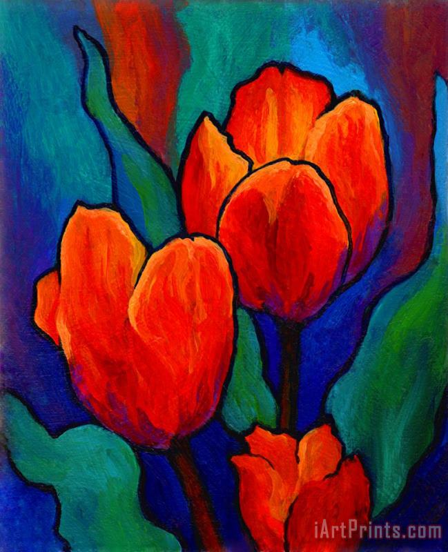 Marion Rose Tulip Trio Art Print