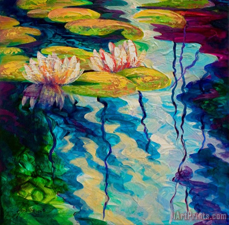 Marion Rose Water Lilies I Art Print