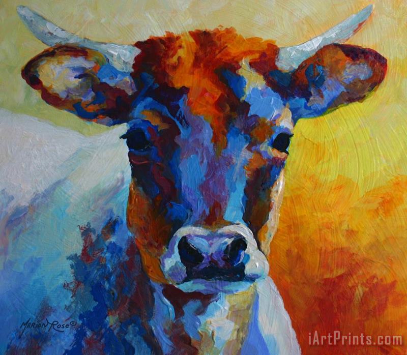 Marion Rose Young Blood - Longhorn Art Painting