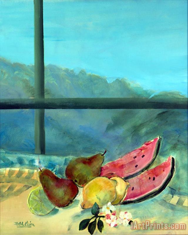 Marisa Leon Still Life With Watermelon Art Painting