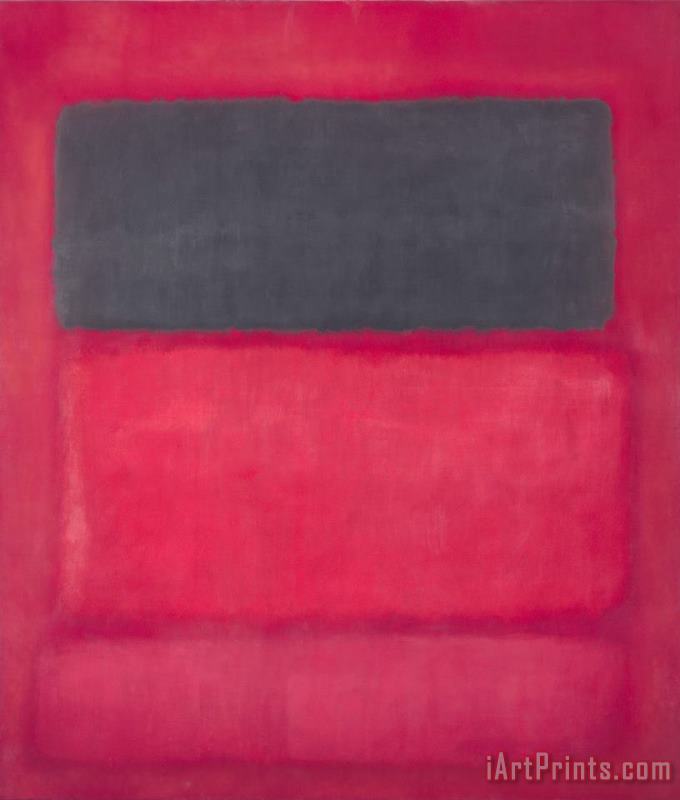 Mark Rothko Black Over Reds (black on Red) Art Painting