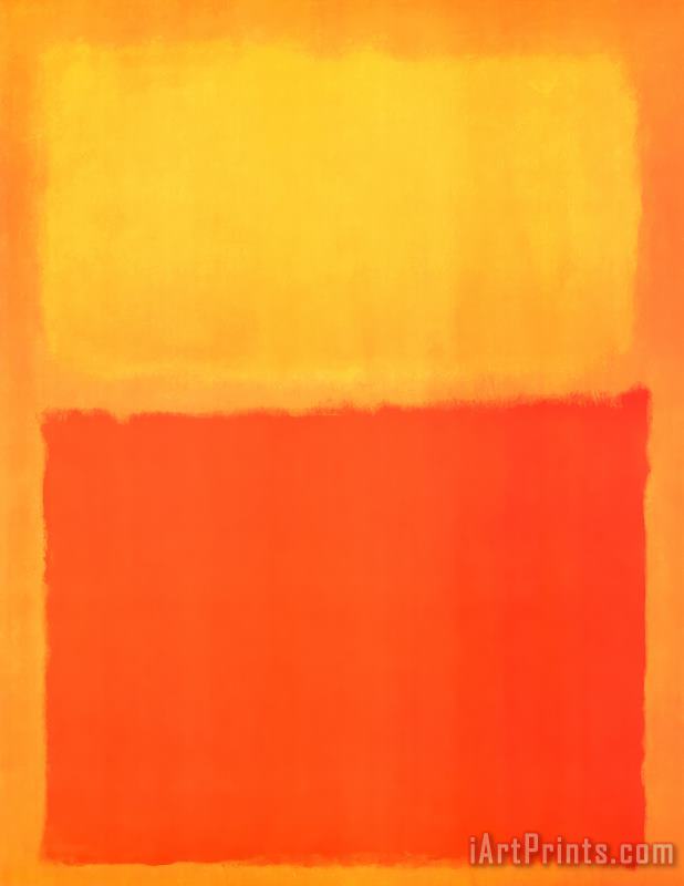 Mark Rothko Orange And Yellow Art Painting