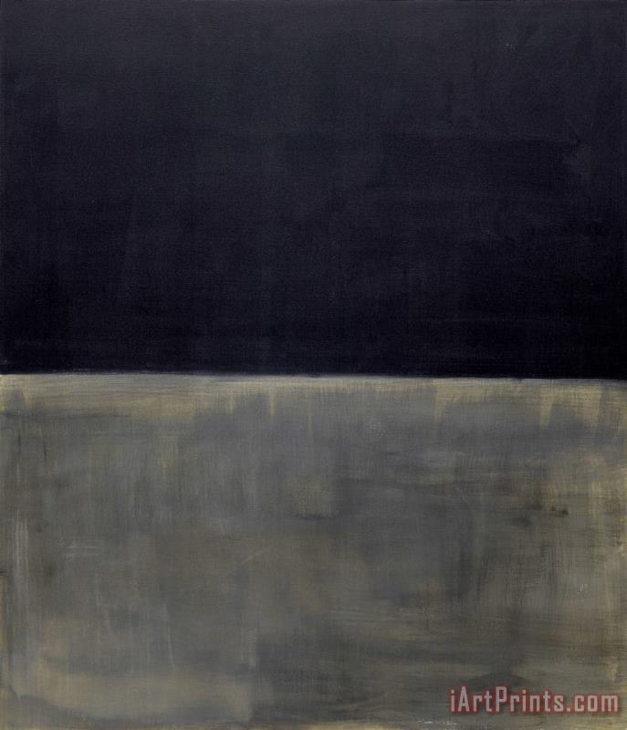 Untitled (black on Gray) painting - Mark Rothko Untitled (black on Gray) Art Print