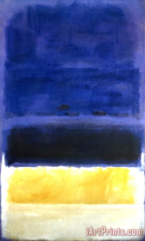 Mark Rothko Untitled Blue Dark Blue Yellow Art Painting