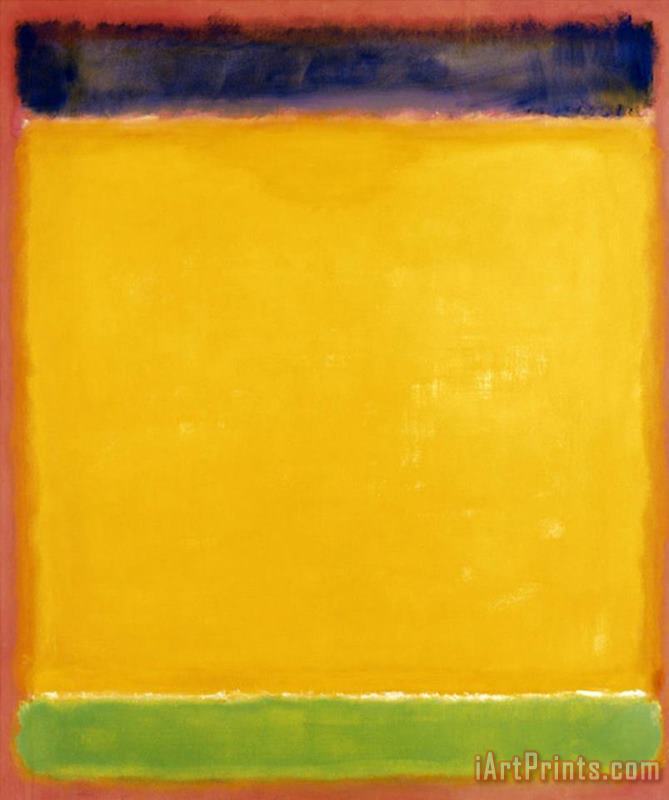 Untitled Blue Yellow Green on Red 1954 painting - Mark Rothko Untitled Blue Yellow Green on Red 1954 Art Print