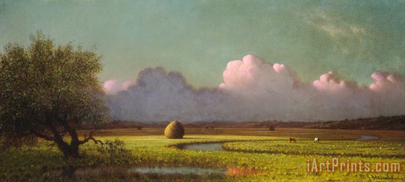 Sunlight And Shadow The Newbury Marshes painting - Martin Johnson Heade Sunlight And Shadow The Newbury Marshes Art Print