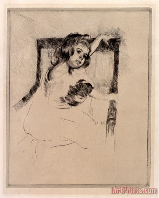 Mary Cassatt Kneeling in an Armchair Art Print