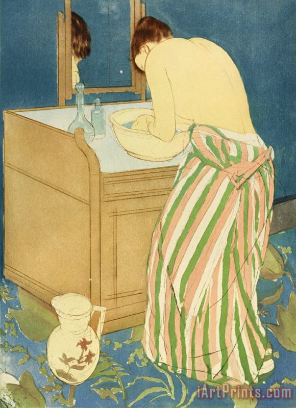 Mary Cassatt Woman Bathing Art Print