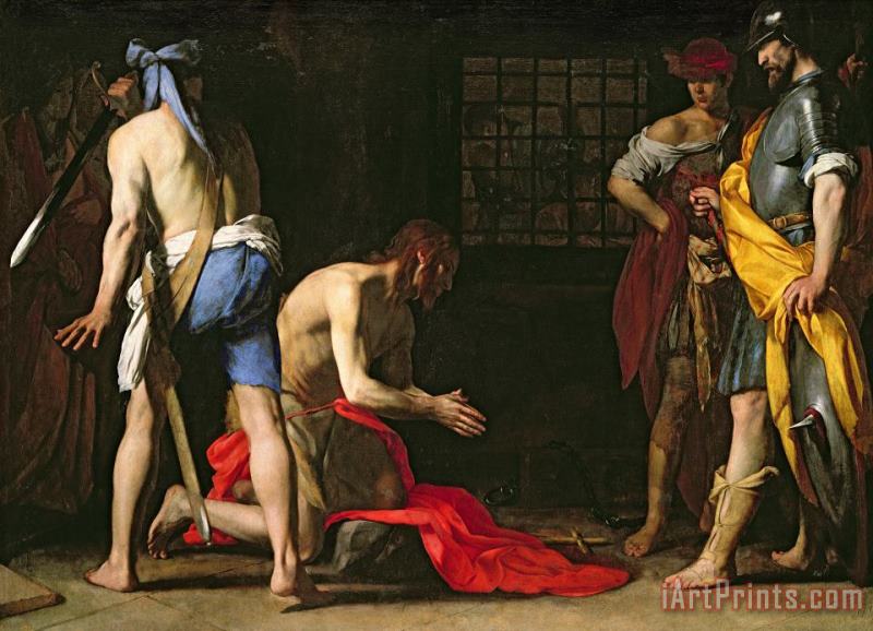 The Beheading of John the Baptist painting - Massimo Stanzione The Beheading of John the Baptist Art Print