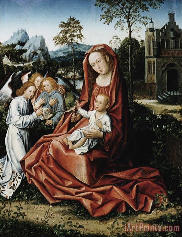 Master of Frankfurt Madonna And Child with Angels Art Painting