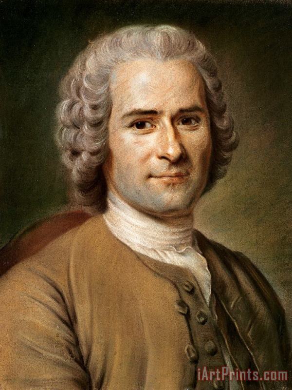 Jean Jacques Rousseau (1712 78) painting - Maurice-Quentin de La Tour Jean Jacques Rousseau (1712 78) Art Print