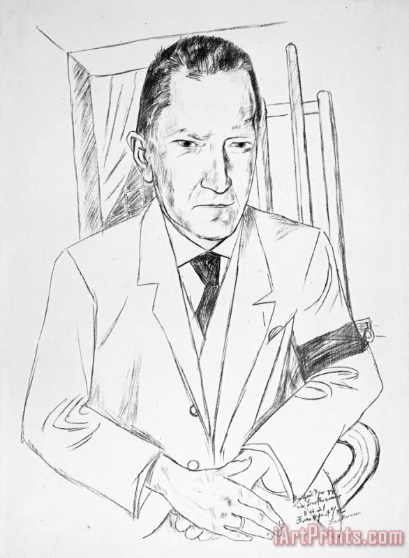 Max Beckmann Portrait of Reinhard Piper (2) Art Print