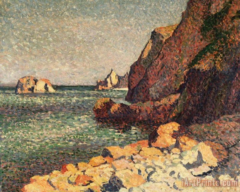 Sea And Rocks at Agay painting - Maximilien Luce Sea And Rocks at Agay Art Print