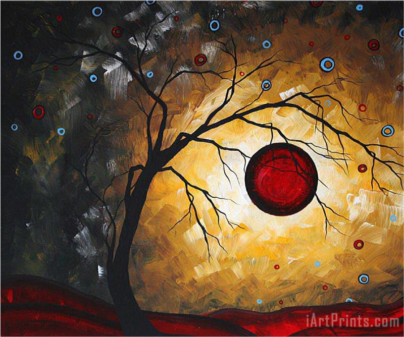 Red Moon painting - Megan Aroon Duncanson Red Moon Art Print
