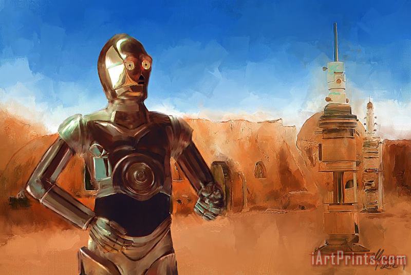 Michael Greenaway C3PO Star Wars Art Painting