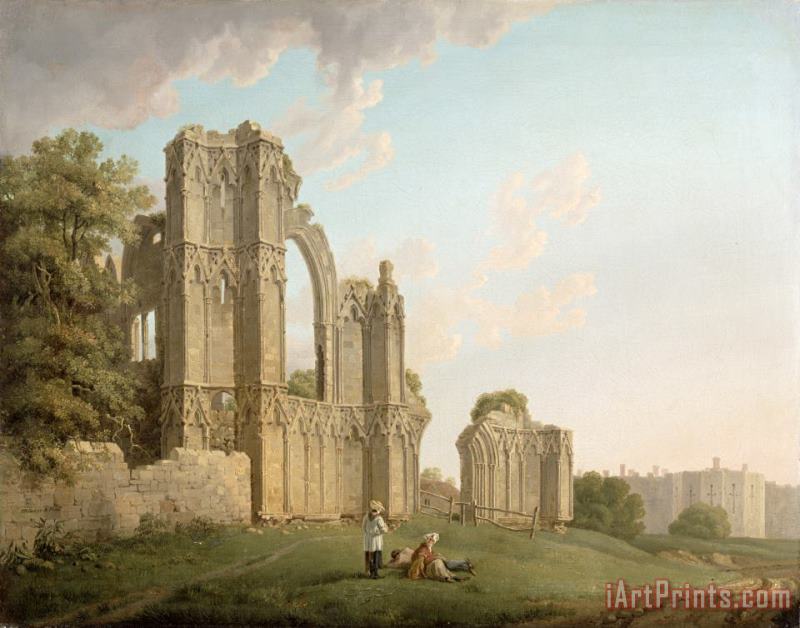 St Mary's Abbey -York painting - Michael Rooker St Mary's Abbey -York Art Print