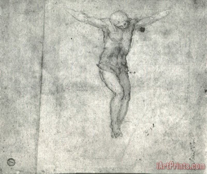 Study for a Christ on The Cross painting - Michelangelo Study for a Christ on The Cross Art Print