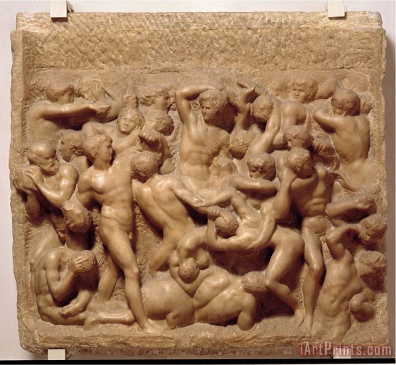 Michelangelo Buonarroti Battle of The Centaurs Art Print