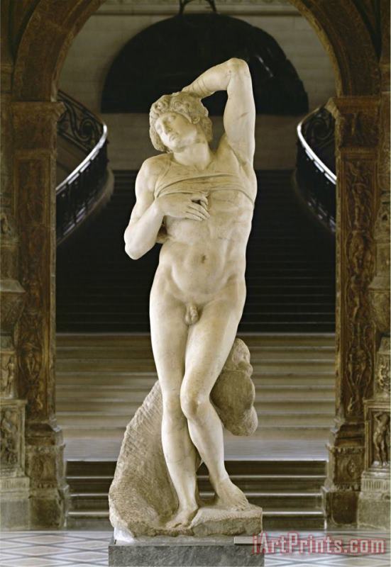 Michelangelo Buonarroti Dying Slave for The Tomb of Pope Julius II Giuliano Della Rovere 1443 1513 Marble 1513 1516 Art Print