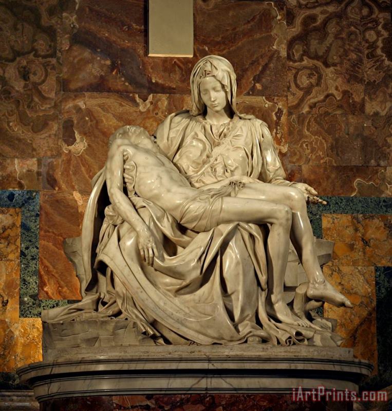 Pieta 1499 painting - Michelangelo Buonarroti Pieta 1499 Art Print