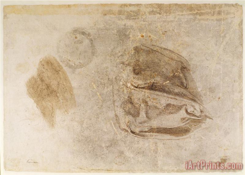 Michelangelo Buonarroti Study for The Robes of The Erythraean Sibyl Art Print