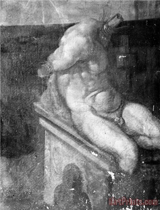 Michelangelo Buonarroti Study of Male Torso Gabinetto Dei Disegni E Delle Stampe Uffizi Gallery Florence Art Painting
