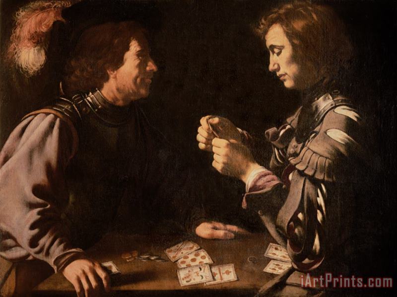 Michelangelo Caravaggio The Gamblers Art Print