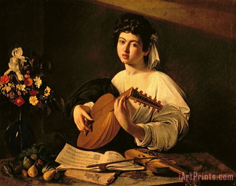 Michelangelo Merisi da Caravaggio The Lute Player Art Painting