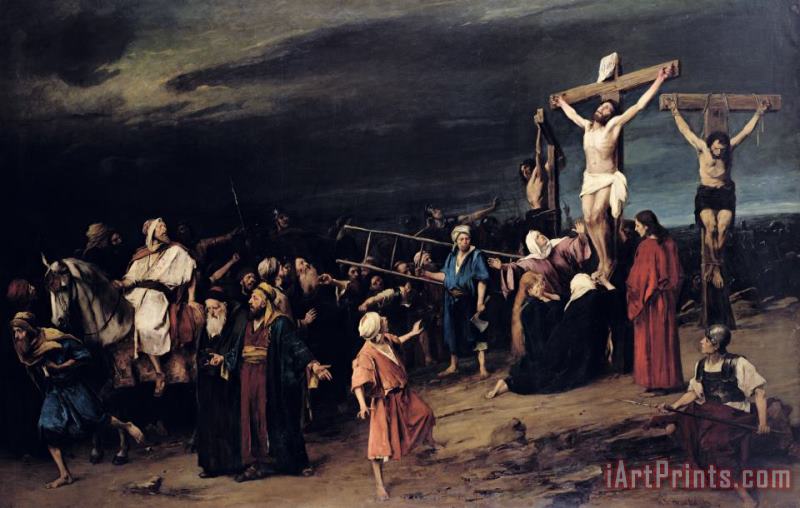 Christ On The Cross painting - Mihaly Munkacsy Christ On The Cross Art Print