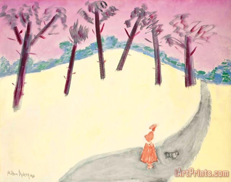 Evening Stroll, 1961 painting - Milton Avery Evening Stroll, 1961 Art Print