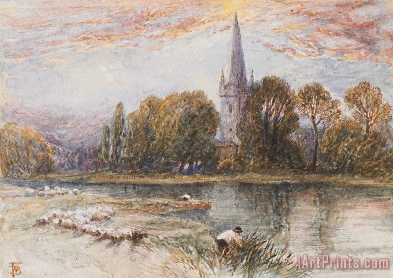 Myles Birket Foster Holy Trinity Church On The Banks If The River Avon Stratford Upon Avon Art Painting