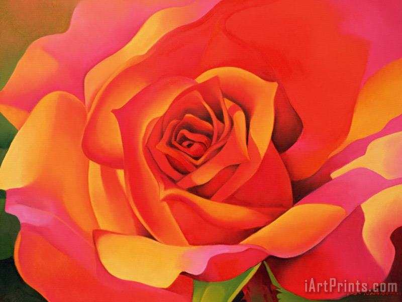 A Rose - Transformation into the Sun painting - Myung-Bo Sim A Rose - Transformation into the Sun Art Print