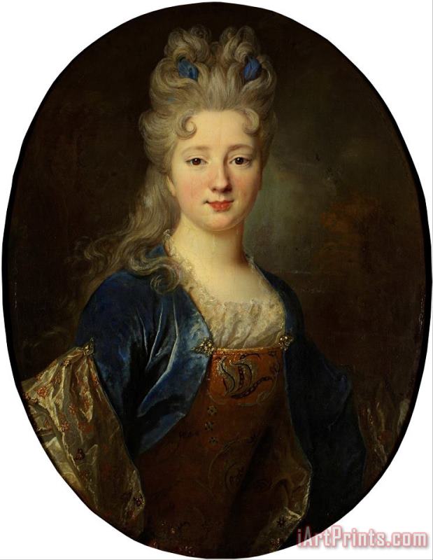 Female Portrait painting - Nicolas de Largilliere Female Portrait Art Print