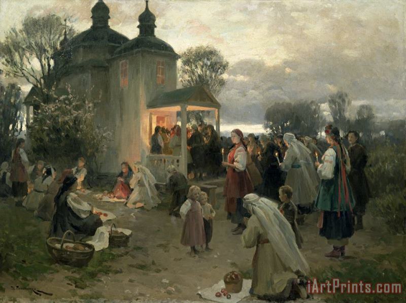 Nikolai Pimonenko Easter Matins Art Painting