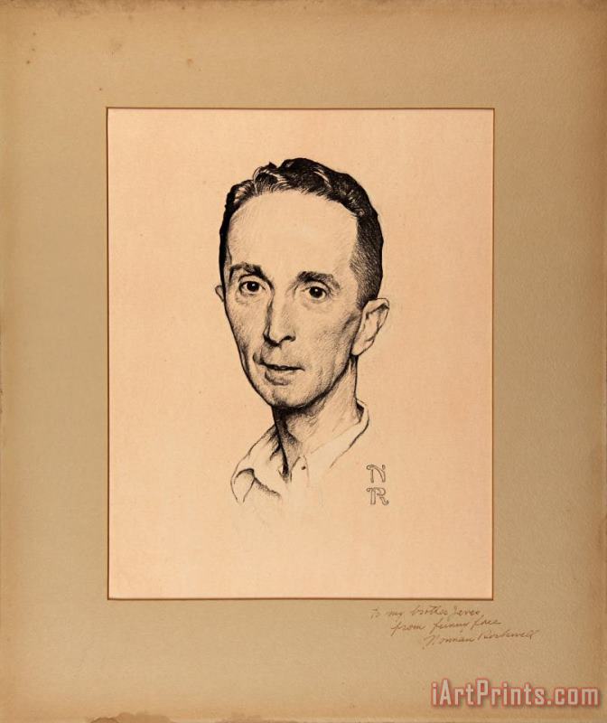 Norman Rockwell Self Portrait 1920 Art Painting