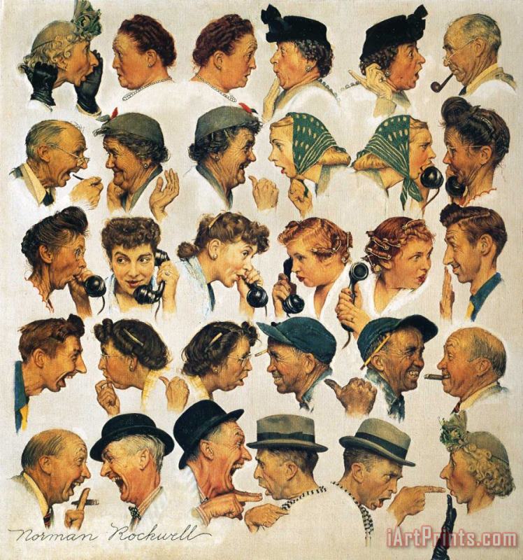 Norman Rockwell The Gossips Art Painting
