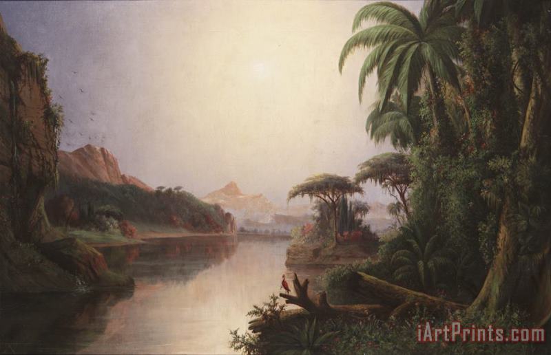 Tropical Landscape painting - Norton Bush Tropical Landscape Art Print