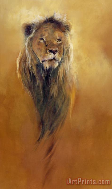 King Leo painting - Odile Kidd King Leo Art Print