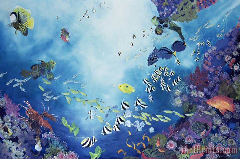 Odile Kidd Underwater World III Art Painting