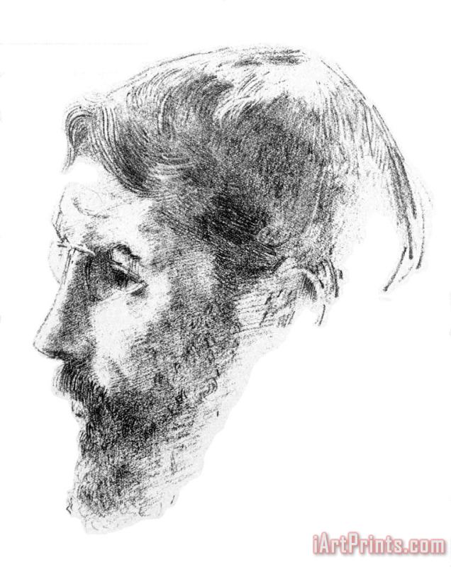 Portrait of Bonnard (artist's Proof) painting - Odilon Redon Portrait of Bonnard (artist's Proof) Art Print