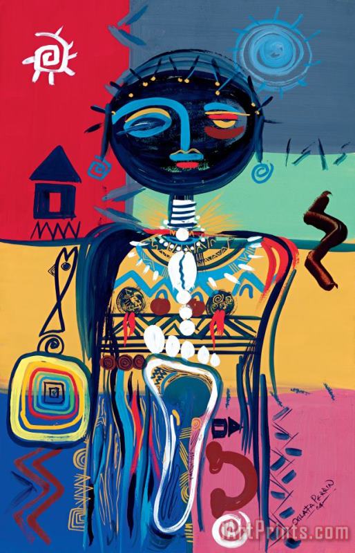 Dreaming Of Africa painting - Oglafa Ebitari Perrin Dreaming Of Africa Art Print