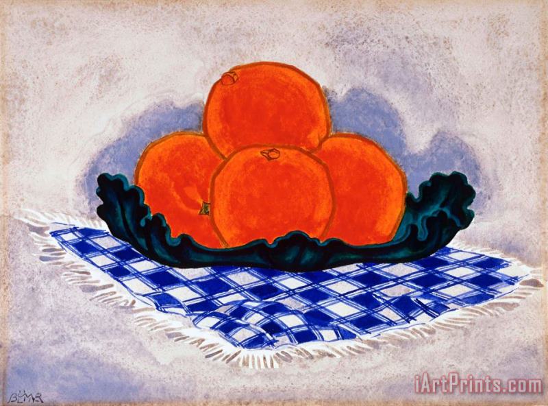Oranges painting - Oscar Bluemner Oranges Art Print