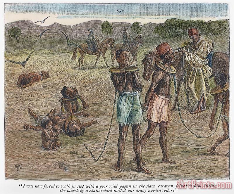Africa: Slave Trade, 1889 painting - Others Africa: Slave Trade, 1889 Art Print